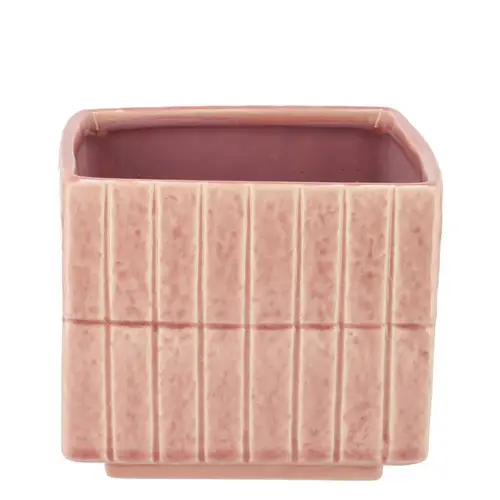 Keramik Übertopf Mirre rosa 12x12x10cm