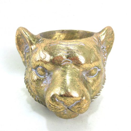 Keramik Übertopf Tiger gold D13cm H10cm