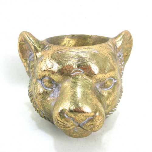 Keramik Übertopf Tiger gold D13cm H10cm