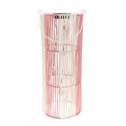 Solar Laterne Glitz rosa D18cm H45cm