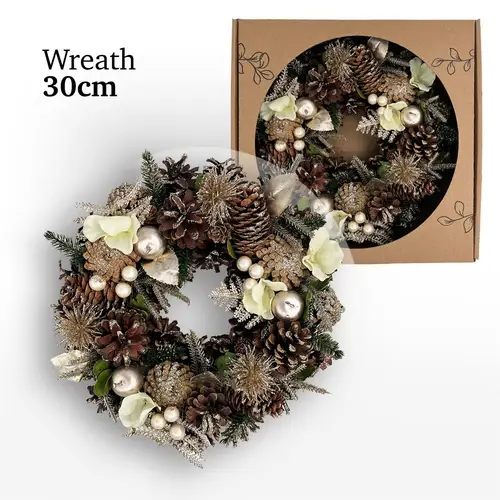 Kranz Xmas perlweiss D30cm 