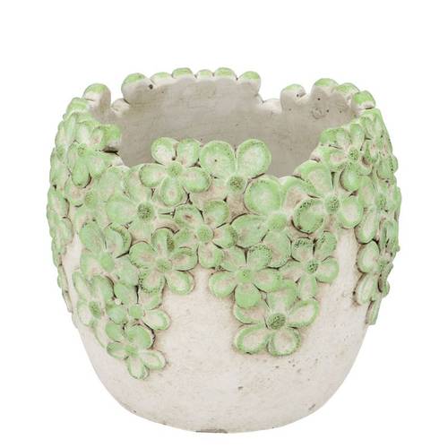 Beton Übertopf Dante Bloom grün 15x15x13cm