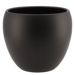 Keramik Übertopf Vinci schwarz matt D22cm H19cm