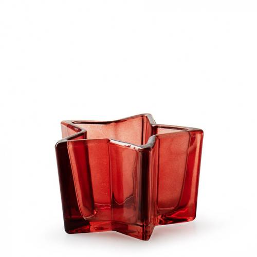 Teelichthalter Stern rot D10.5cm H06cm