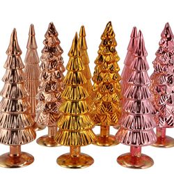 Weihnachtsbaum natur glas metallisch 9x30cm