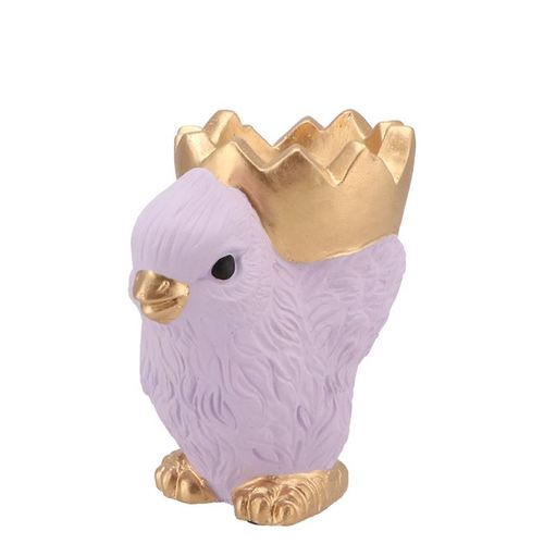Schale Huhn lila 14x09.5x14cm