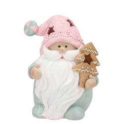 Deko Santa Lebkuchen rosa 15x12x19cm
