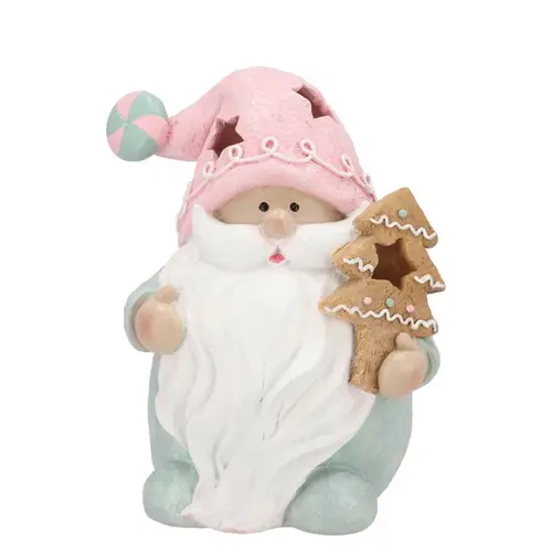 Deko Santa Lebkuchen rosa 15x12x19cm