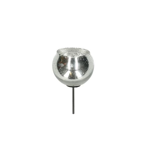 Teelicht A.Stab Silb D7/5cm H12cm Rund