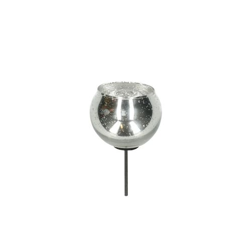 Teelicht A.Stab Silb D7/5cm H12cm Rund