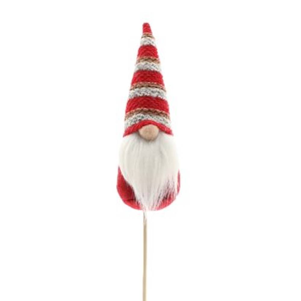 Gnom mit Bart rot D06cm L50cm