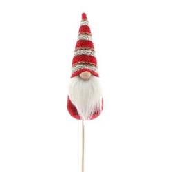 Gnom mit Bart rot D06cm L50cm