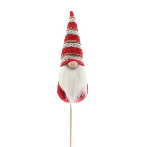 Gnom mit Bart rot D06cm L50cm