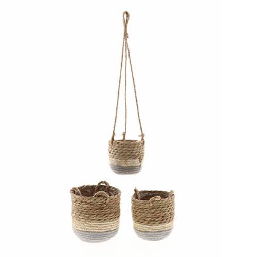 Korb Hang Nora 3/Set blau D16cm H16cm