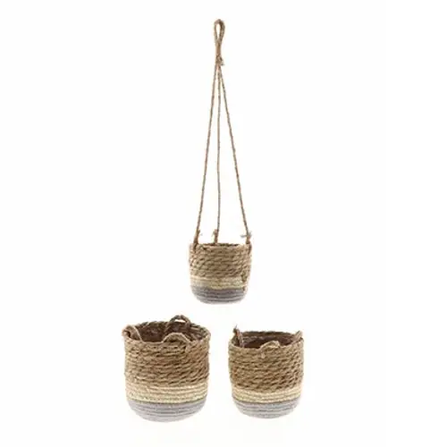 Korb Hang Nora 3/Set blau D16cm H16cm