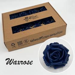 Seiden Wachs Rose blau