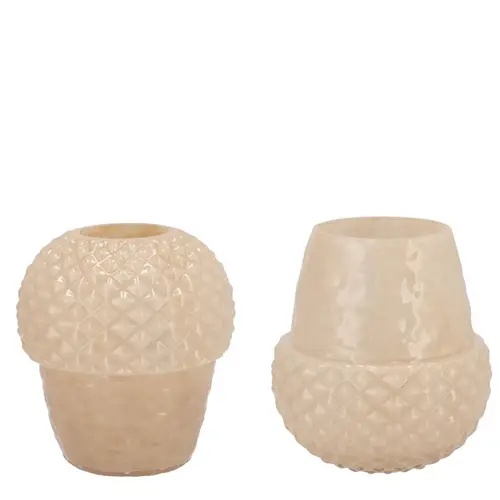 Keramik Vase Eichel creme 15x15x14cm