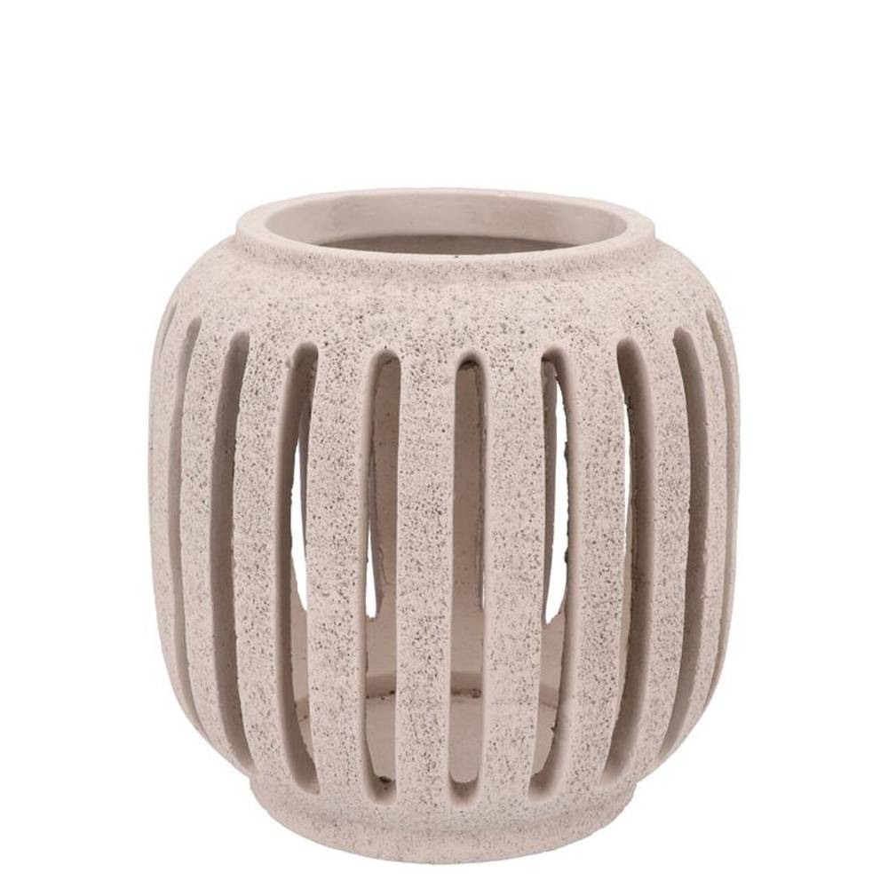 Beton Kerzenhalter weiss 16x16x16cm