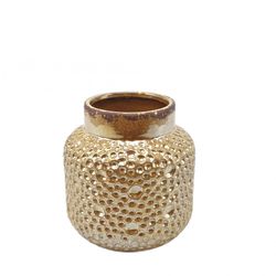 Keramik Porto gold d17.5cm h19.5cm