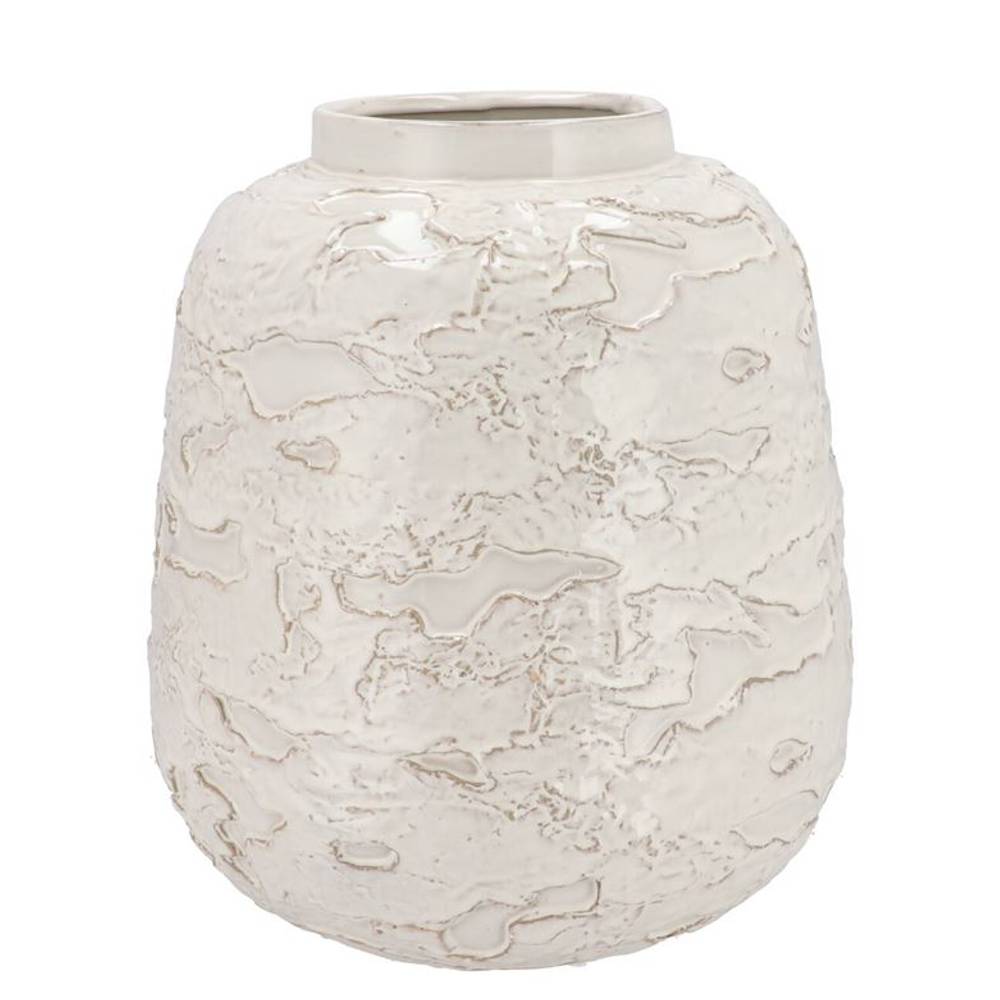 Keramik Vase Mika Nordic weiss D30cm H35cm