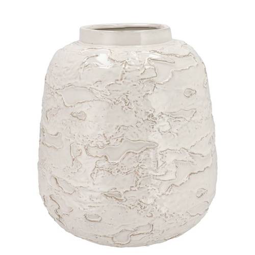 Keramik Vase Mika Nordic weiss D30cm H35cm