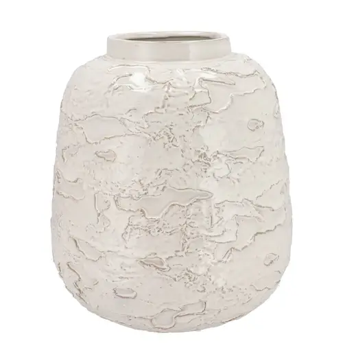 Keramik Vase Mika Nordic weiss D30cm H35cm