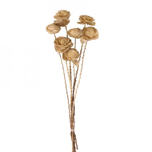 Rose Foam auf Stab Gold L60cm 7st