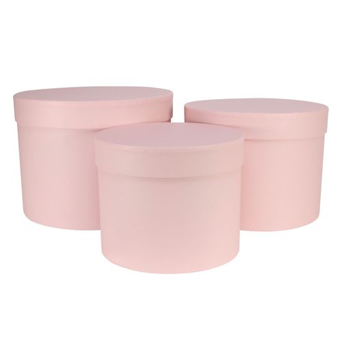 Hatbox Paris rosa Set von 3 D19cm H15cm