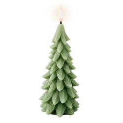 LED Kerze Baum grün 08x19cm inkl.timer 