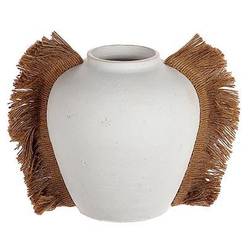 Keramik Vase Flugilo weiss D16.5cm H20cm