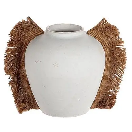 Keramik Vase Flugilo weiss D16.5cm H20cm