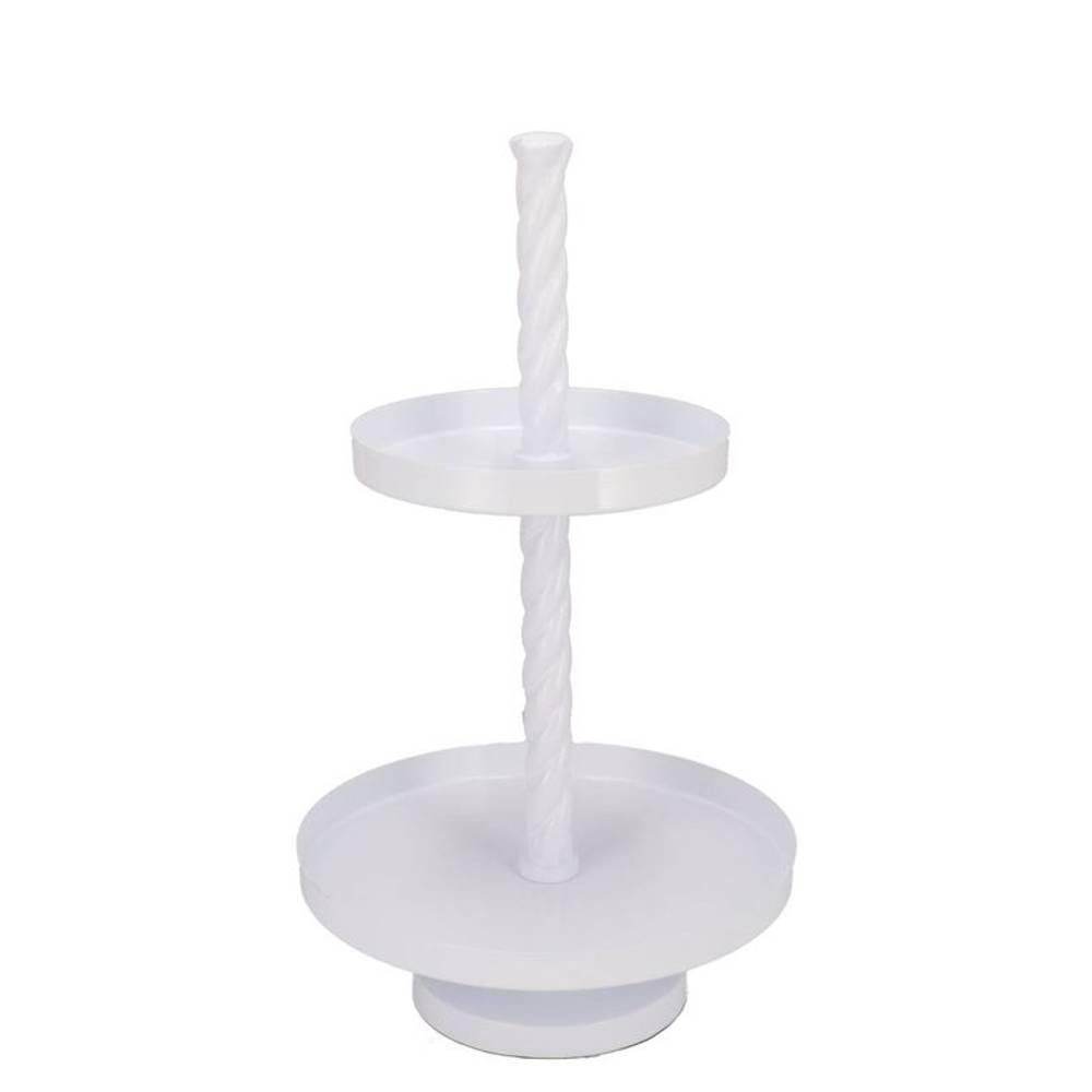 Etagere Swirl weiss 35x35x62cm