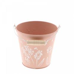 Zink Eimer Celo rosa D13cm H12cm