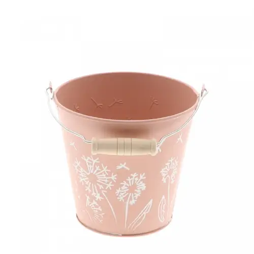 Zink Eimer Celo rosa D13cm H12cm