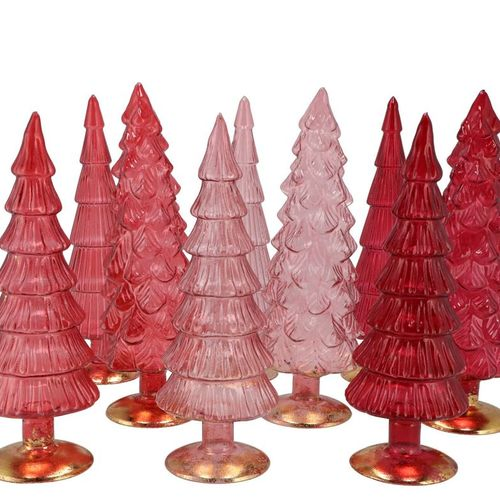 Weihnachtsbaum rot glas 9x25cm