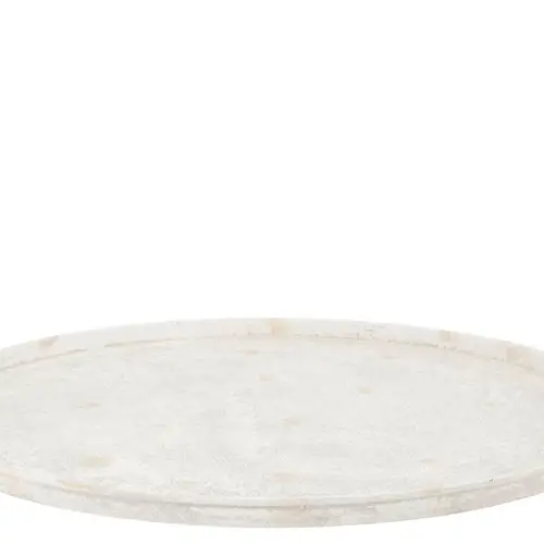 Metall Teller Kaya weiss 56x02cm