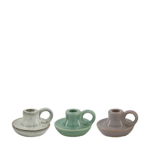 Kerzenständer grün mix D10cm H06.5cm