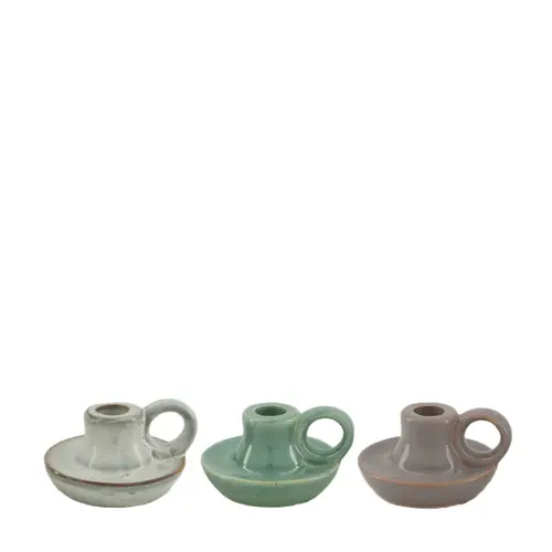 Kerzenständer grün mix D10cm H06.5cm