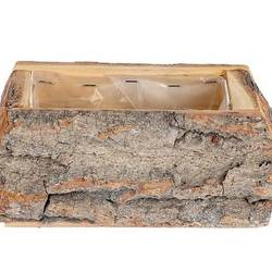 Cedrus Übertopf Rechteck natur 18x10x09cm