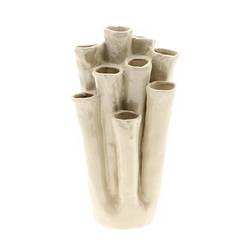 Keramik Vase Echo creme D18cm H33cm