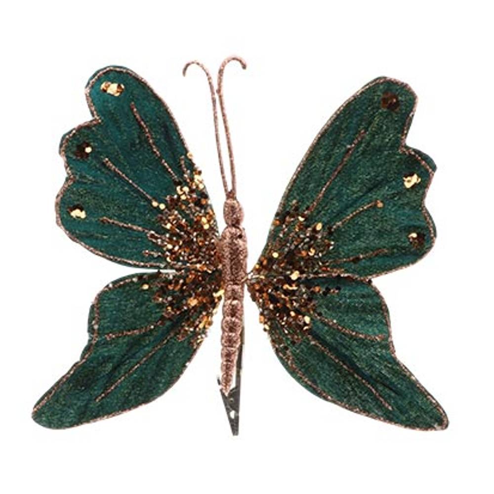Klammer Schmetterling grün D26cm H13cm