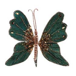Klammer Schmetterling grün D26cm H13cm
