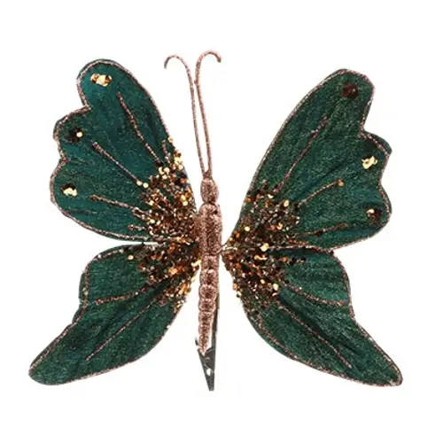 Klammer Schmetterling grün D26cm H13cm