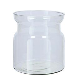 Glas Vase Milchkanne Roca klar D19cm H20cm