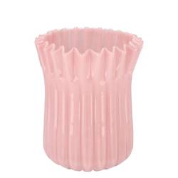 Glas Vase Imke Milky rosa 18x18x23cm