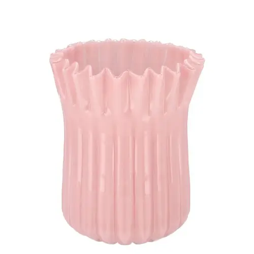 Glas Vase Imke Milky rosa 18x18x23cm