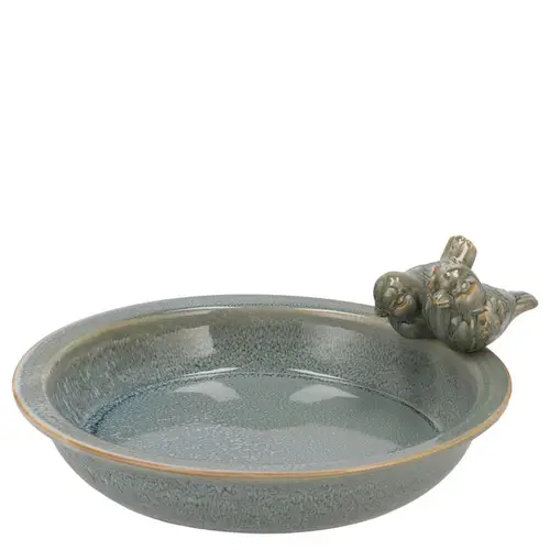 Vogelschale Iron Stone Glazed blau 23x05cm