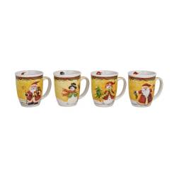 Becher Weihnachtsdekor mix 12x11x09cm 300ml