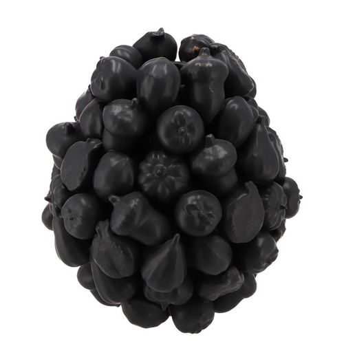 Keramik Vase Wald Früchte schwrz D20cm H22cm
