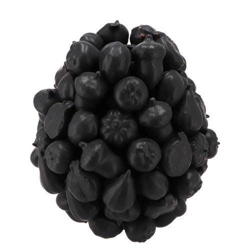 Keramik Vase Wald Früchte schwrz D20cm H22cm